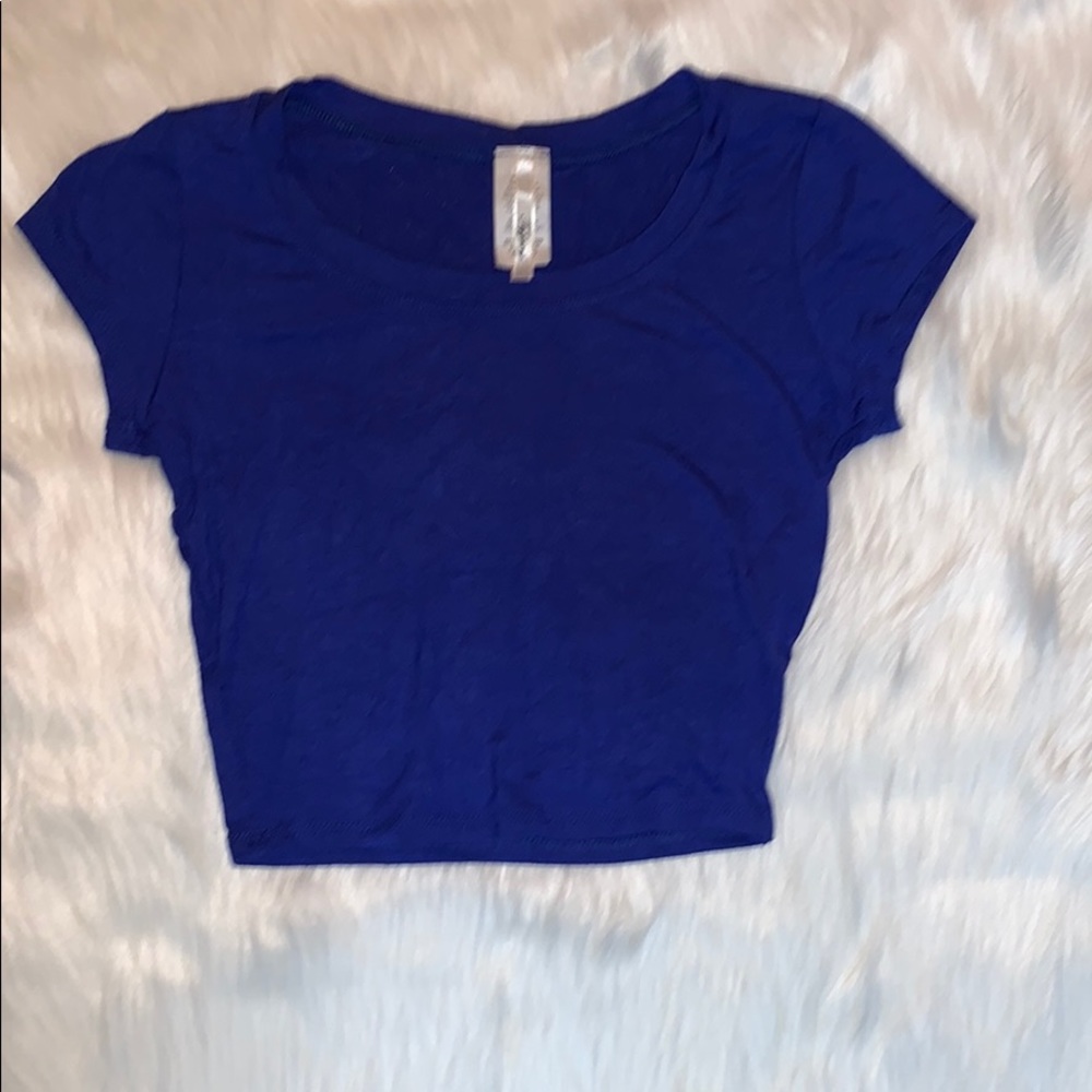 Topping- Blue crop top